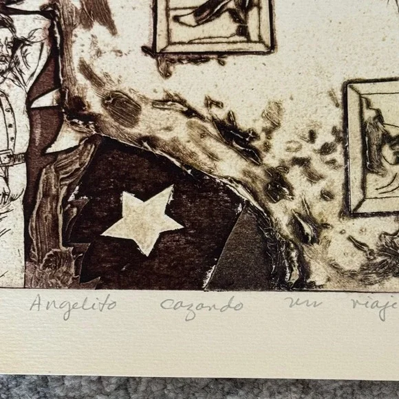 Cuban Artist Eduardo Guerra VTG Un Viaje Original Signed Numbered Art Wall Decor - Picture 6 of 14